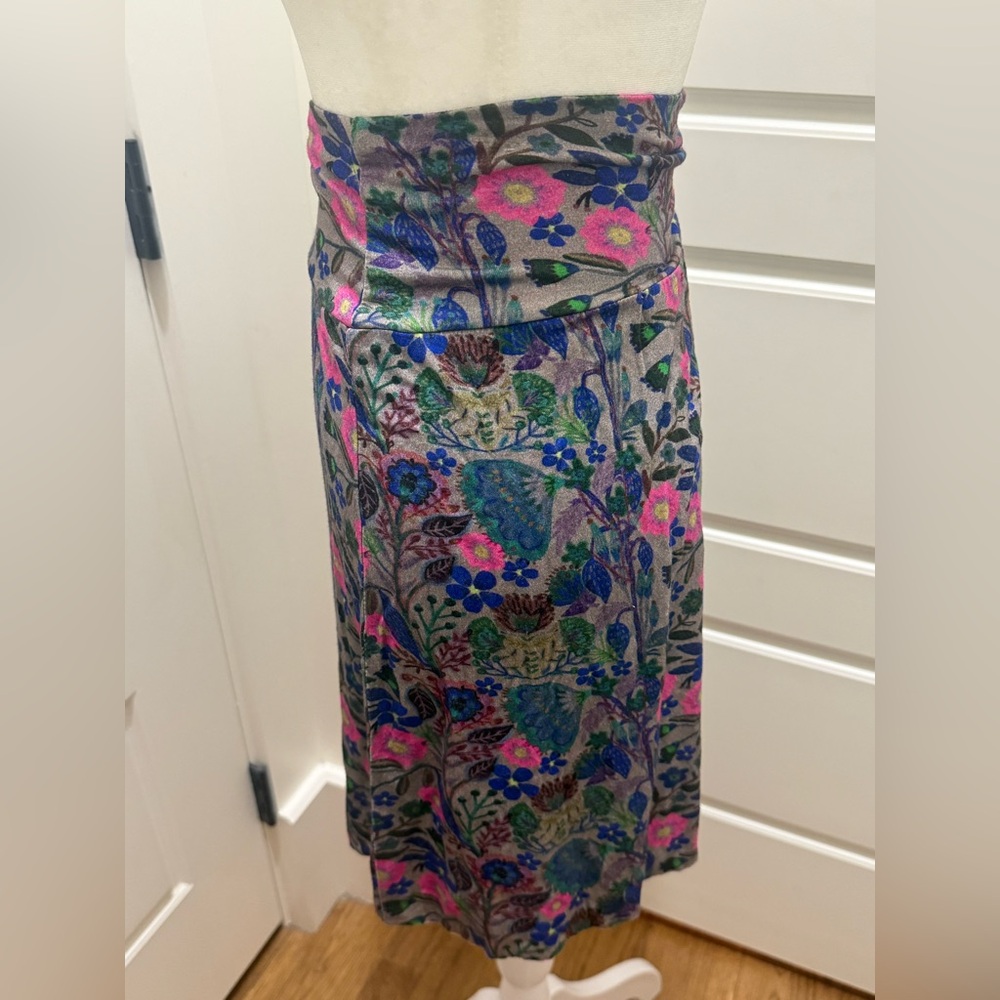 NATURAL LIFE Floral Mini Skirt in Teal, Pink, Blue - Picture 5 of 7